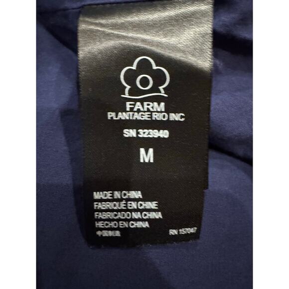 FARM Rio Blue Eyelet Coat - Picture 7 of 9